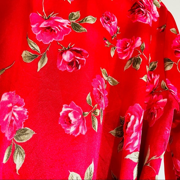 90s Vintage California Dynasty Robe | Red Roses | EUC Size Large - Picture 12 of 12